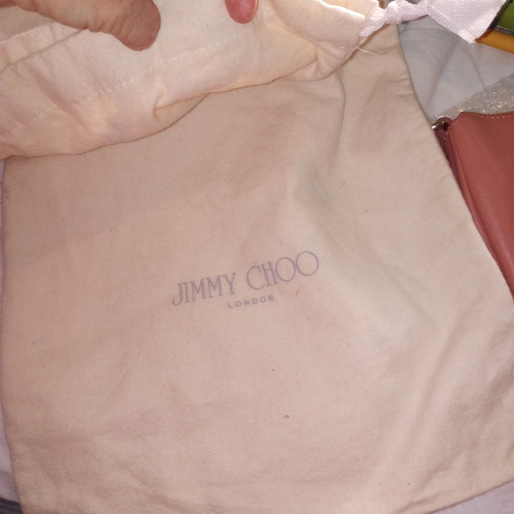 JIMMY CHOO, NWT;RETAILS $850; POWDER PINK W/ OVERSIZED TASSEL;GORGEOUS - Picture 7 of 10